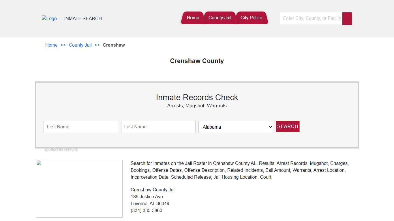 Crenshaw County | Alabama Jail Inmate Search